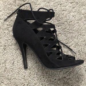 Worn once! Chinese Laundry black cage heels